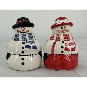 The Finishing Touch American Greetings Mr. and Mrs. Snowman Salt Pepper Shakers‎